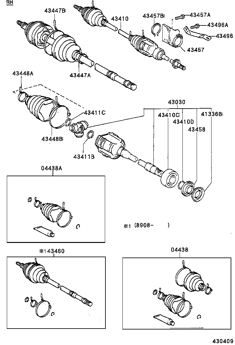 43457-32060 BRACKET, DRIVE SHAFT BEARING product image