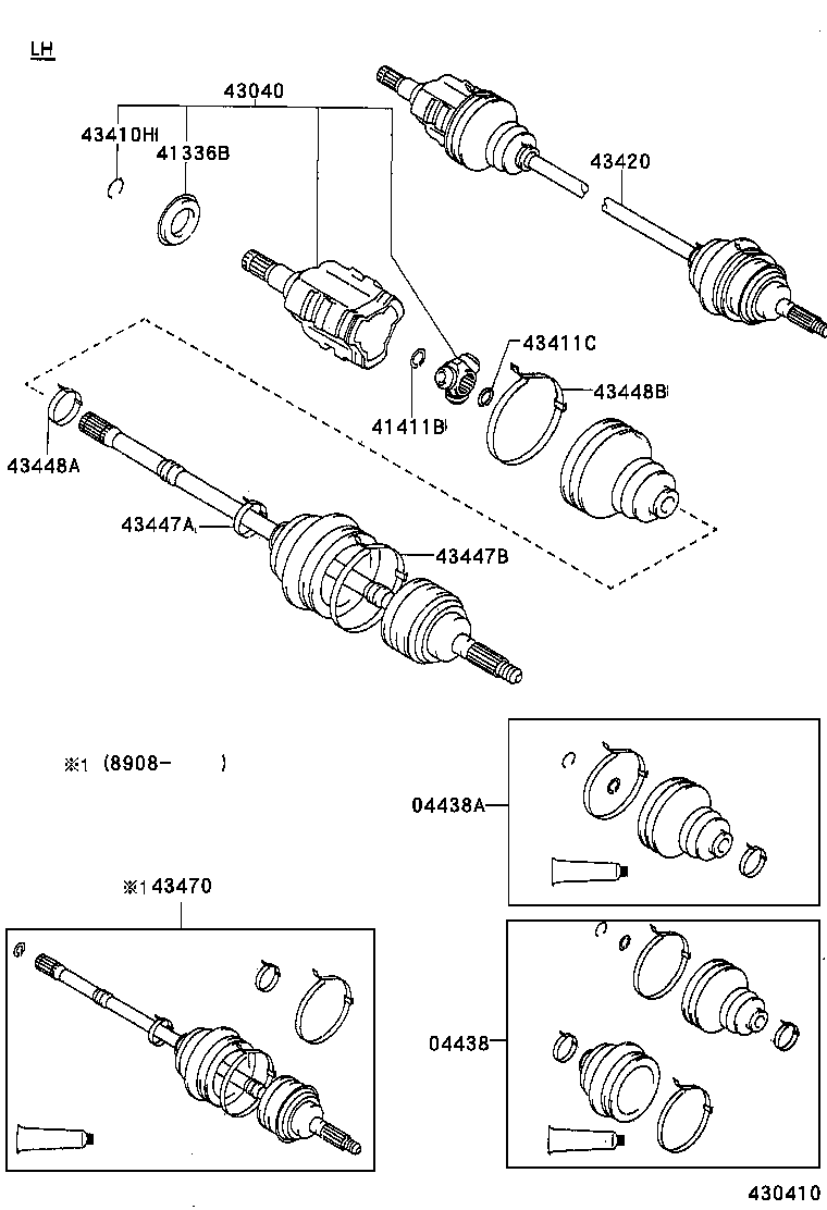 43457-32060 BRACKET, DRIVE SHAFT BEARING product image