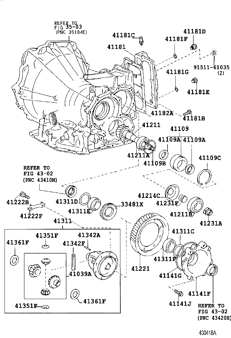 41301-33050 CASE, FRONT DIFFERENTIAL product image