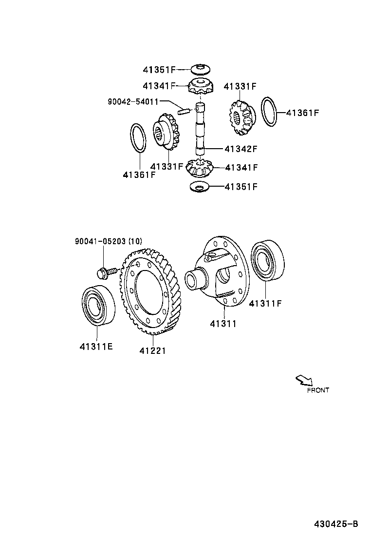 41100-97208 CASE SUB-ASSY, FRONT DIFFERENTIAL, NO.1 product image