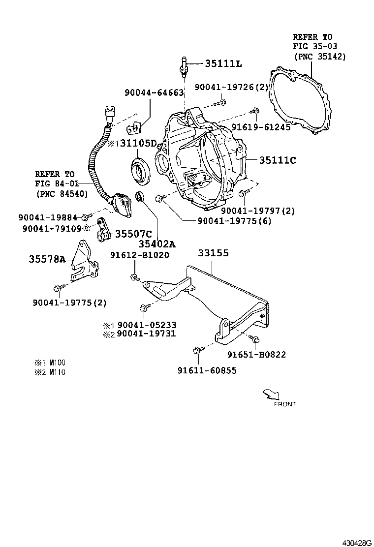 41100-97208 CASE SUB-ASSY, FRONT DIFFERENTIAL, NO.1 product image