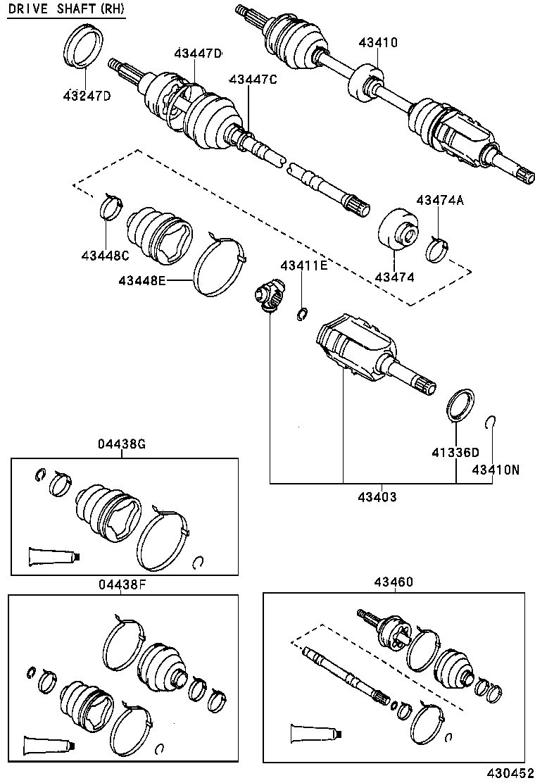 43470-19795 SHAFT ASSY, FRONT DRIVE OUTBOARD JOINT, LH product image