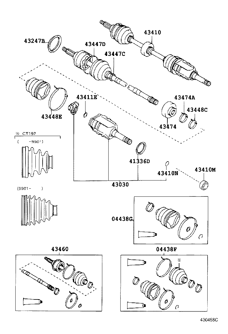43410-32142 SHAFT ASSY, FRONT DRIVE, RH product image