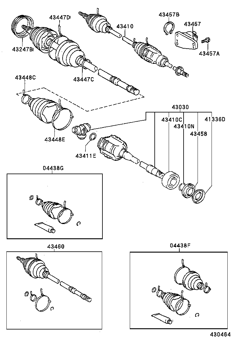 43410-32152 SHAFT ASSY, FRONT DRIVE, RH product image