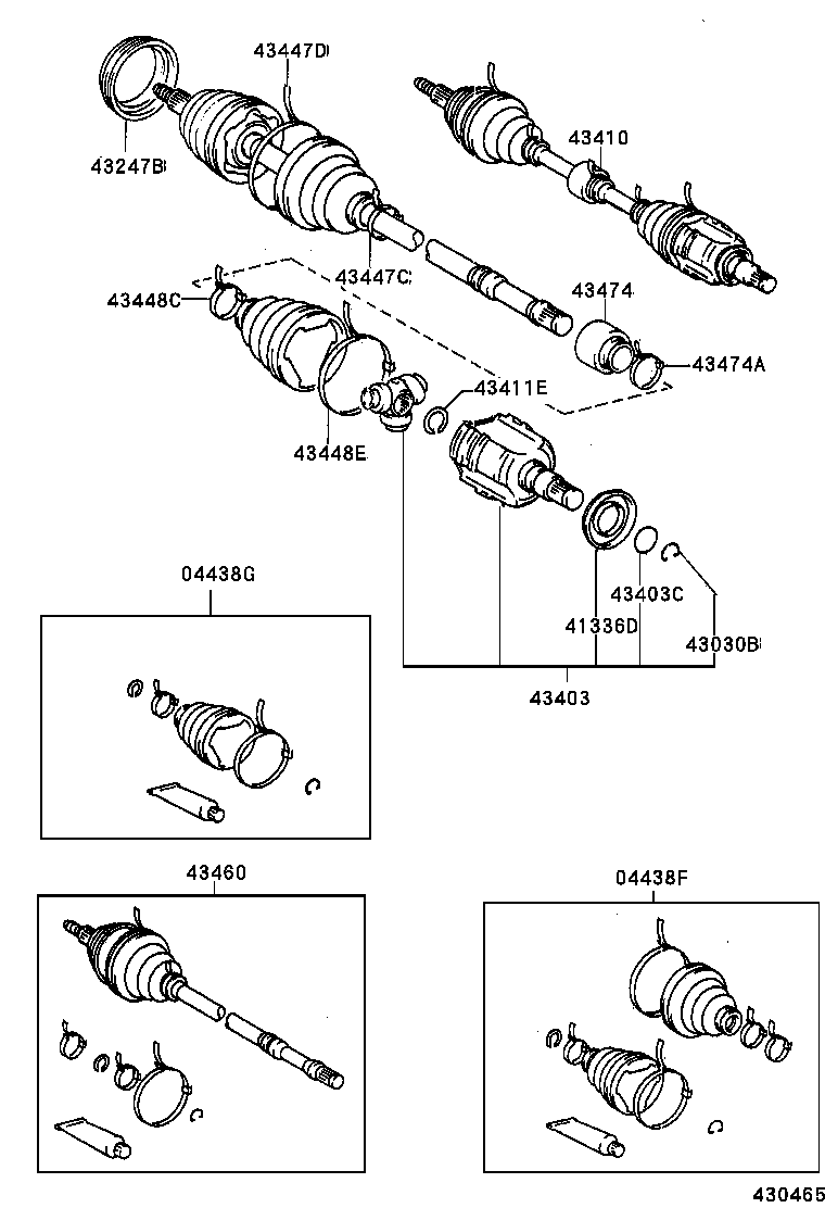 43410-32152 SHAFT ASSY, FRONT DRIVE, RH product image