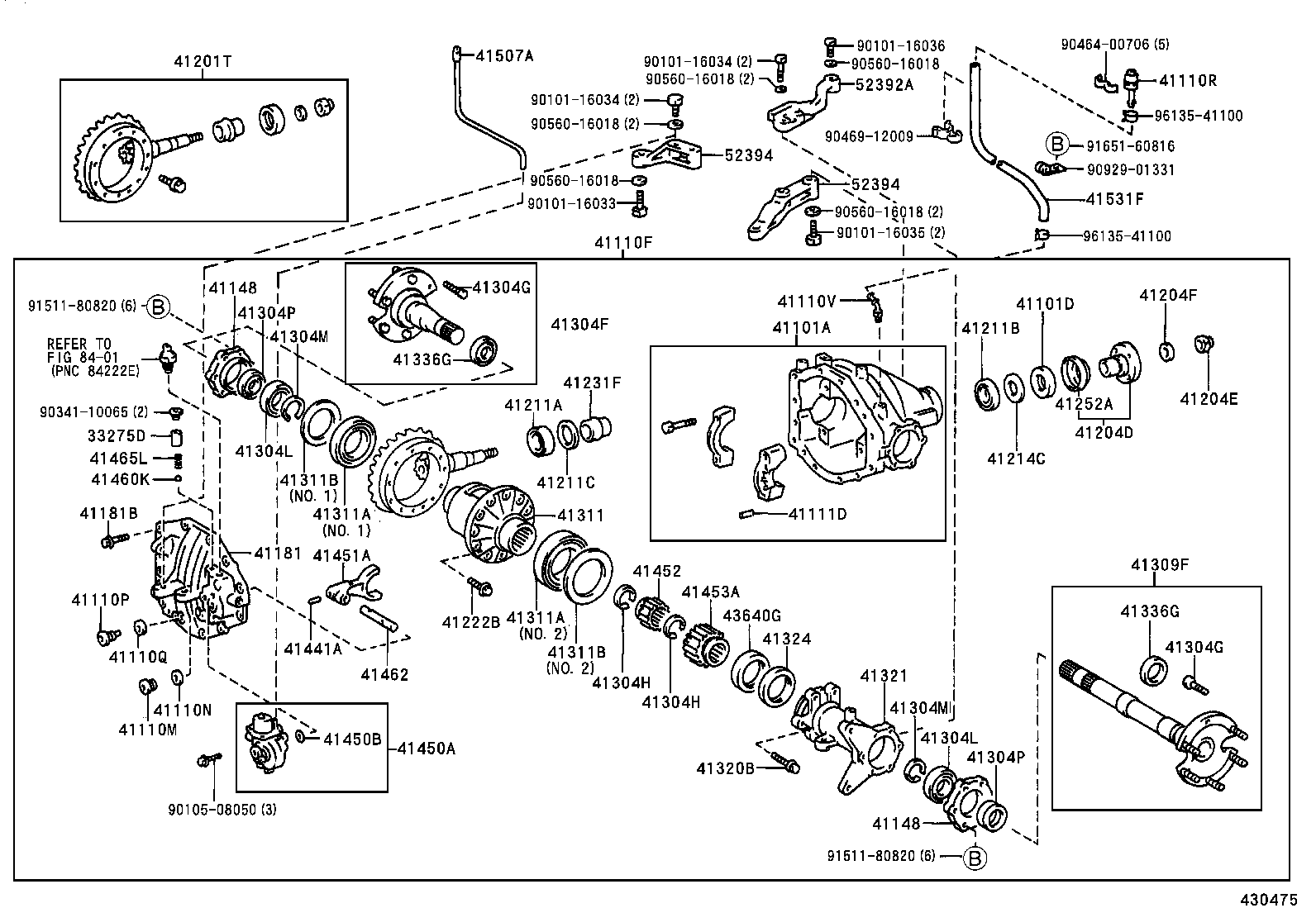 41201-69475 FINAL GEAR KIT, DIFFERENTIAL, FRONT product image