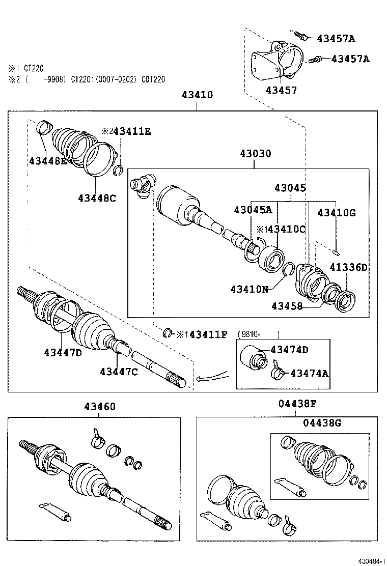 04438-05160 BOOT KIT, FRONT DRIVE SHAFT INBOARD JOINT, RH product image