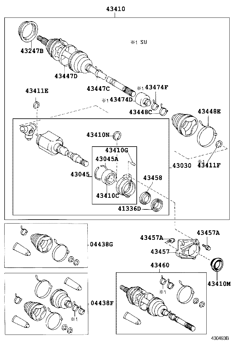 43470-49236 SHAFT ASSY, FRONT DRIVE OUTBOARD JOINT, RH product image