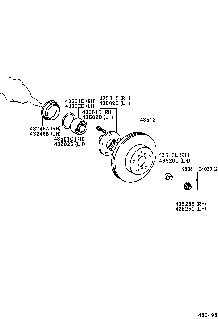 43512-06031 DISC, FRONT product image