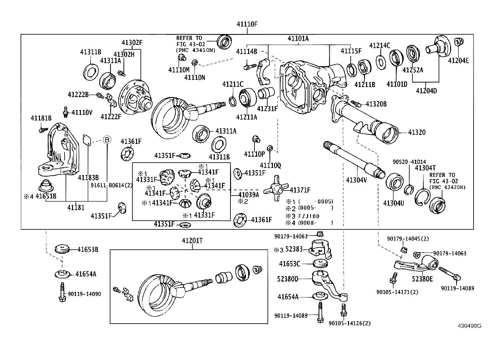 41201-80140 FINAL GEAR KIT, DIFFERENTIAL, FRONT product image