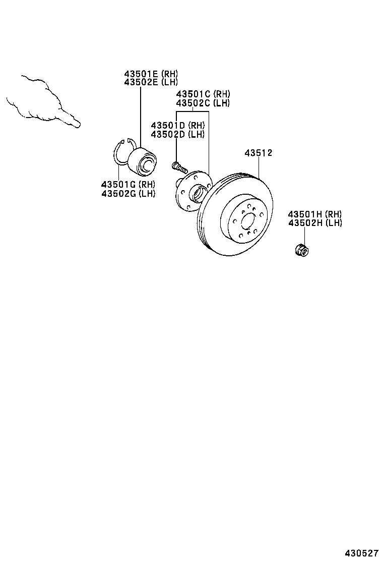 43512-63010 DISC, FRONT product image