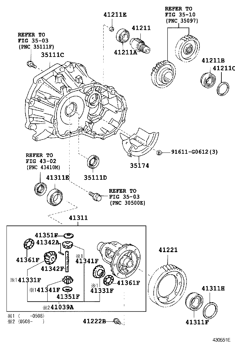 41301-52050 CASE, FRONT DIFFERENTIAL product image
