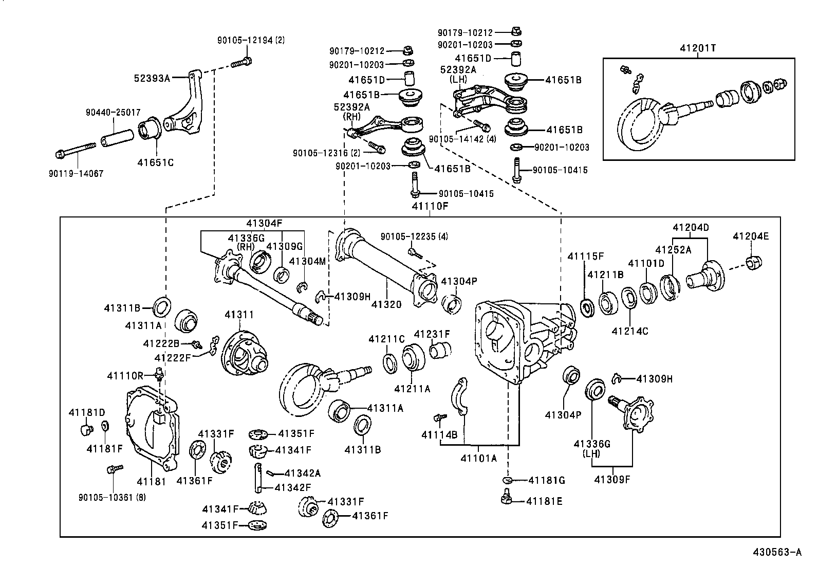 41201-80132 FINAL GEAR KIT, DIFFERENTIAL, FRONT product image