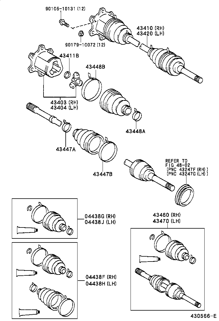 04437-28130 BOOT KIT, FRONT DRIVE SHAFT INBOARD JOINT, RH product image