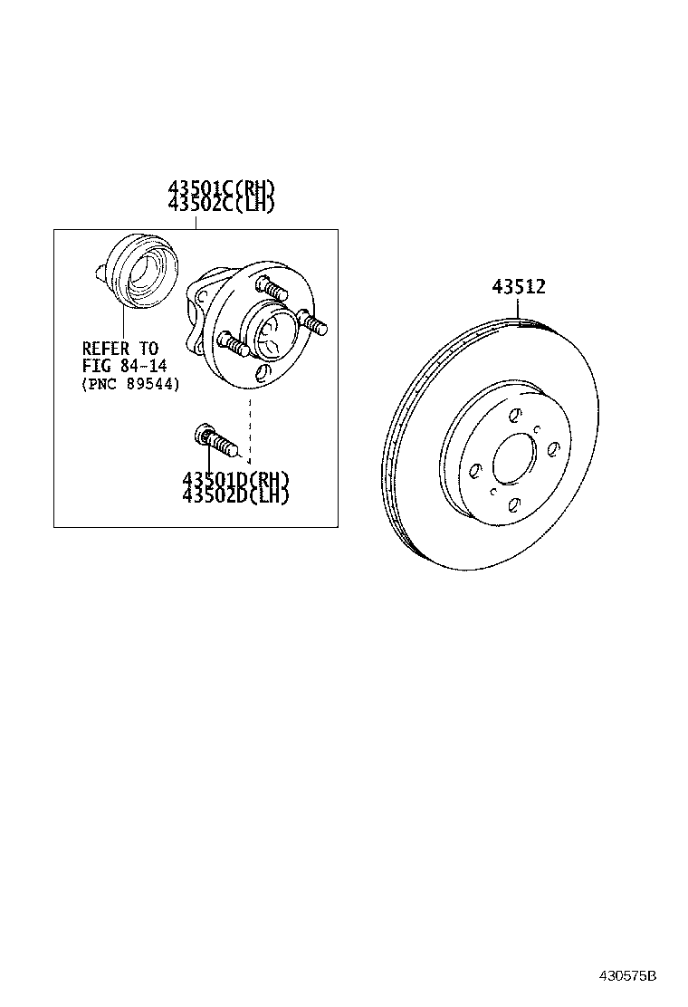 Toyota 43512-17130 DISC, FRONT