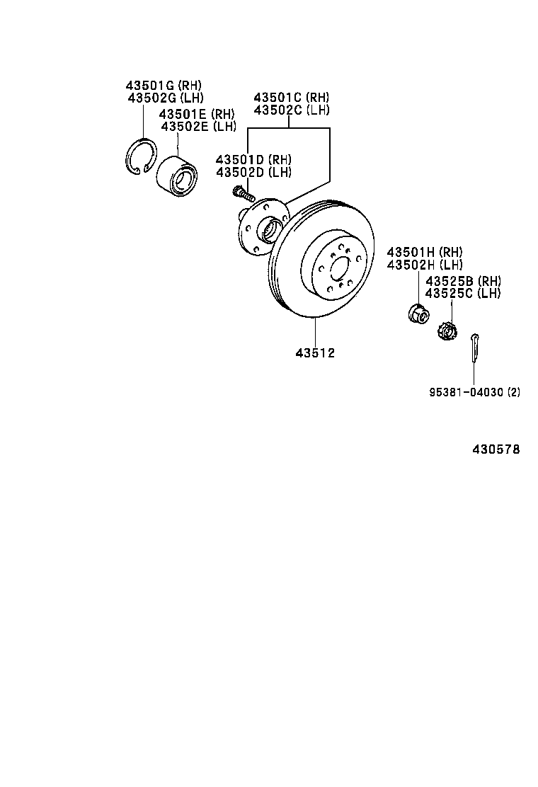 43512-05030 DISC, FRONT product image