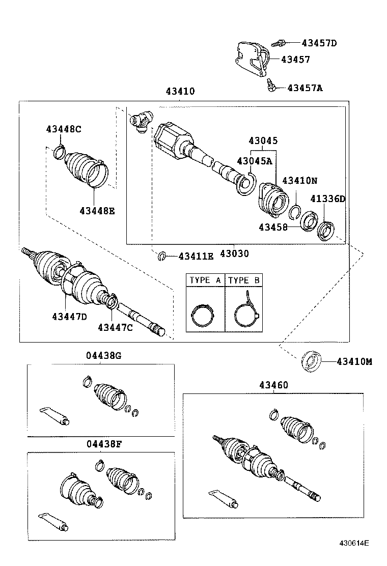 43457-28010 BRACKET, DRIVE SHAFT BEARING product image
