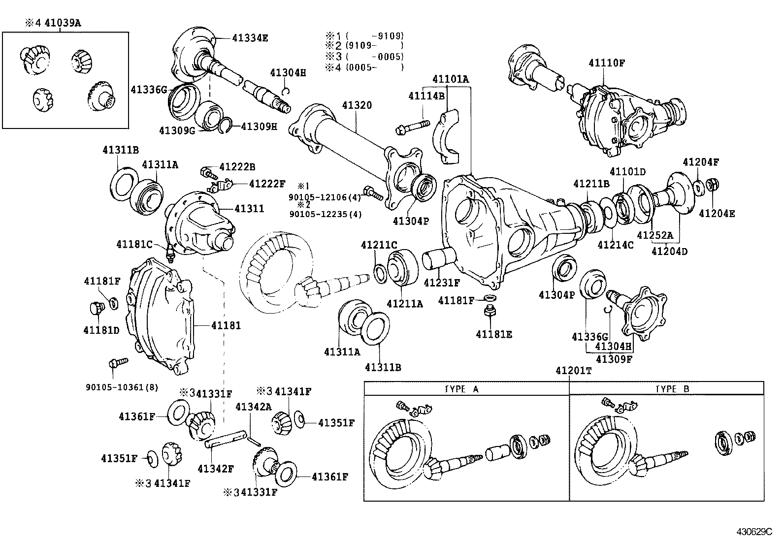 41101-26020 CARRIER SUB-ASSY, DIFFERENTIAL, FRONT product image