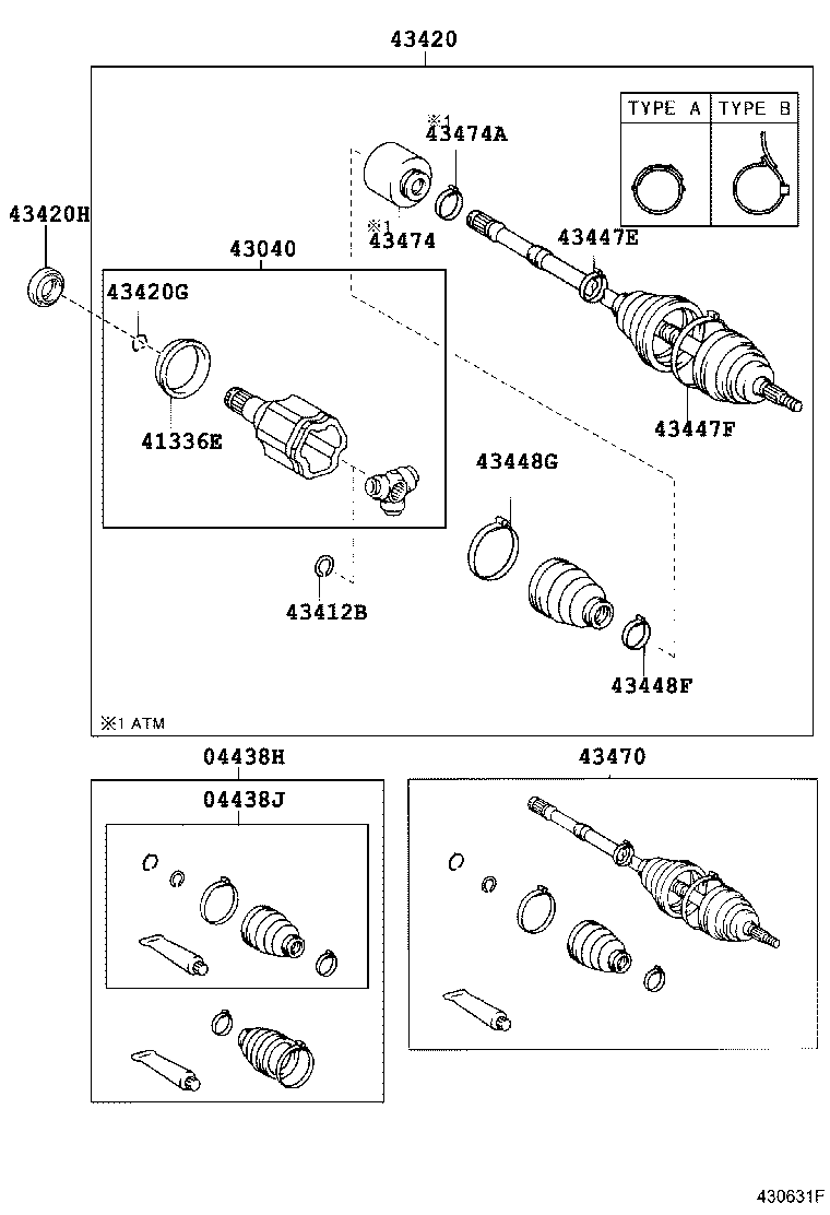 43457-42020 BRACKET, DRIVE SHAFT BEARING product image