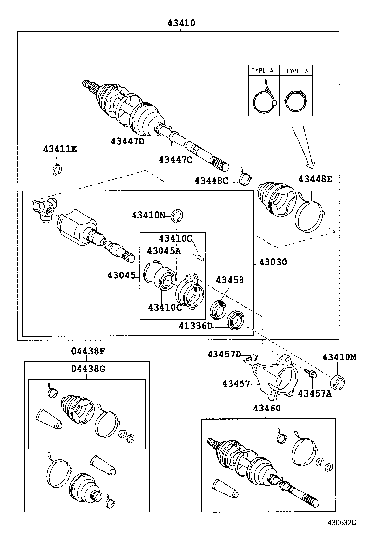43457-42020 BRACKET, DRIVE SHAFT BEARING product image