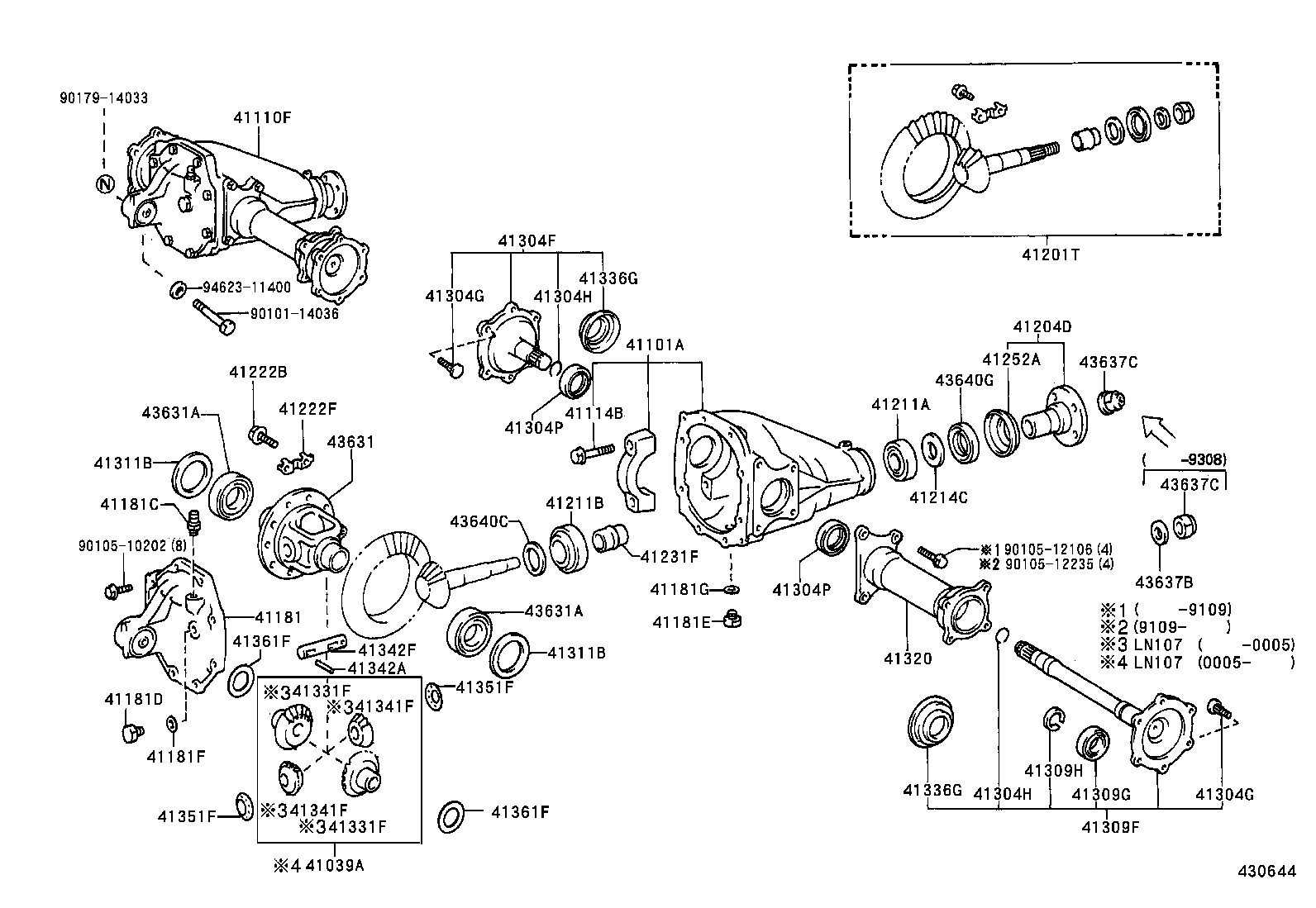 41110-35530 CARRIER ASSY, DIFFERENTIAL, FRONT product image
