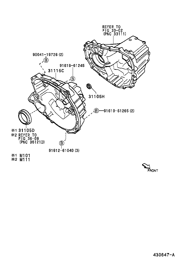 41100-97208 CASE SUB-ASSY, FRONT DIFFERENTIAL, NO.1 product image