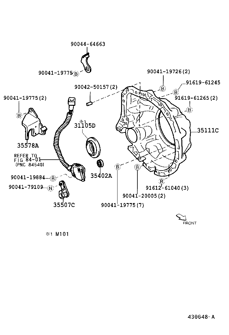 41100-97208 CASE SUB-ASSY, FRONT DIFFERENTIAL, NO.1 product image