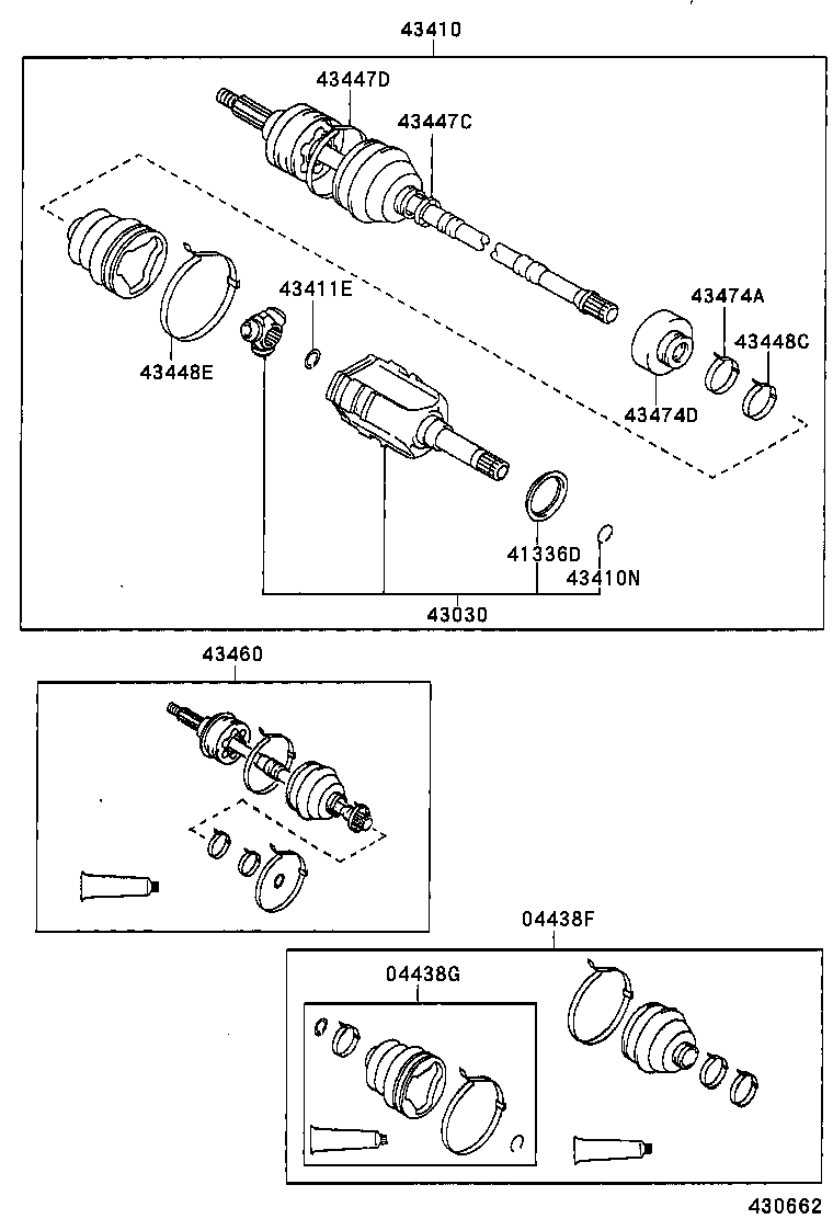 43030-05180 JOINT ASSY, FRONT DRIVE INBOARD, RH product image