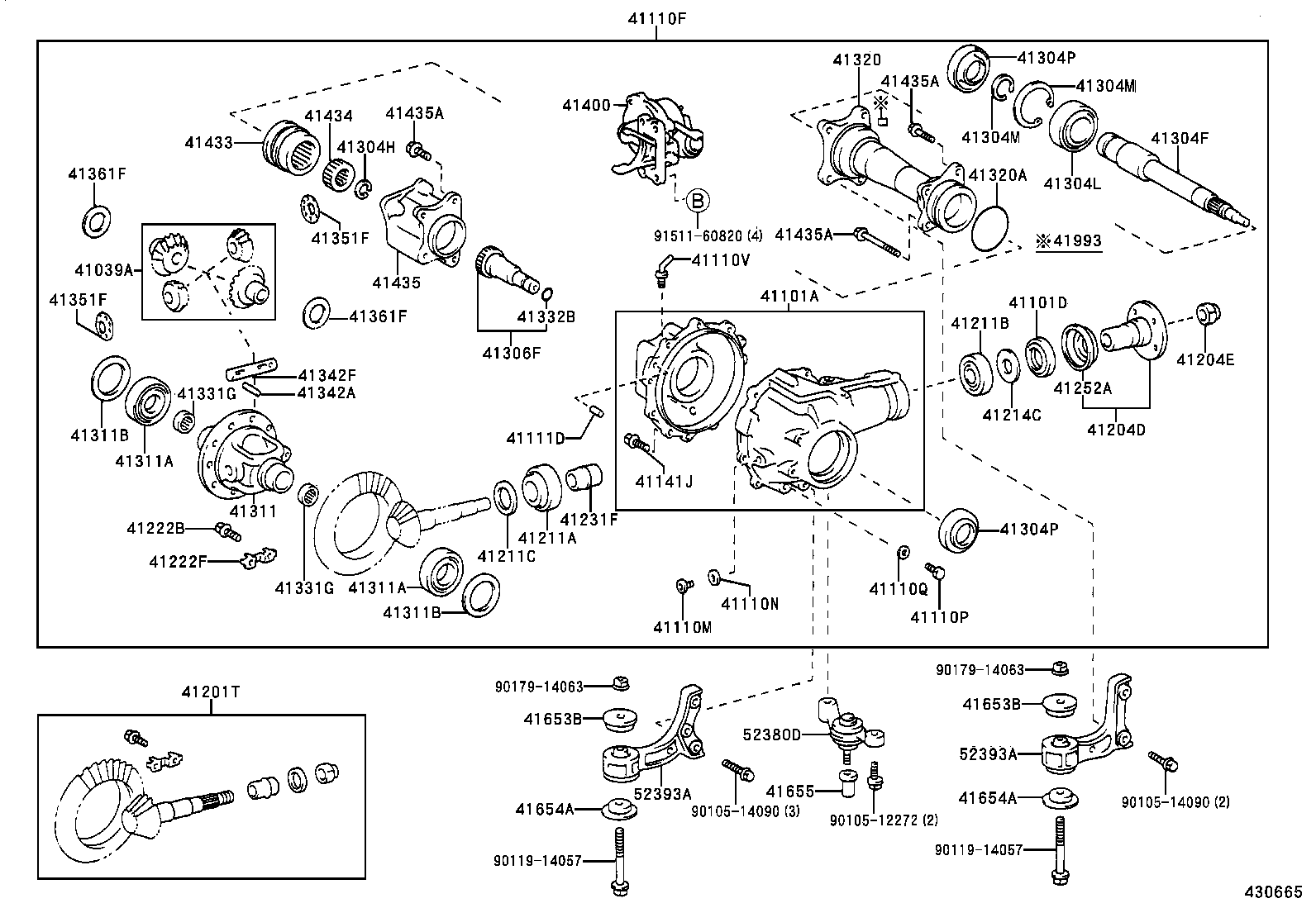 41252-35030 DEFLECTOR, DUST (FOR FRONT DIFFERENTIAL) product image