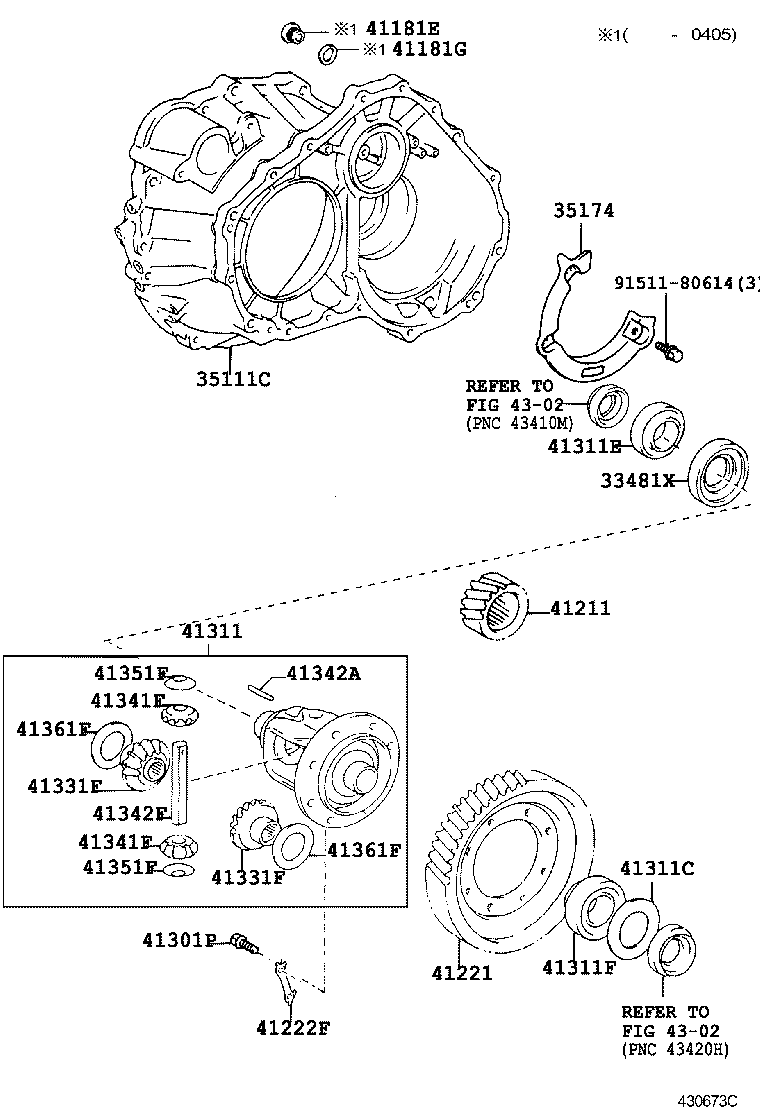 41342-32030 SHAFT, FRONT DIFFERENTIAL PINION, NO.1 product image