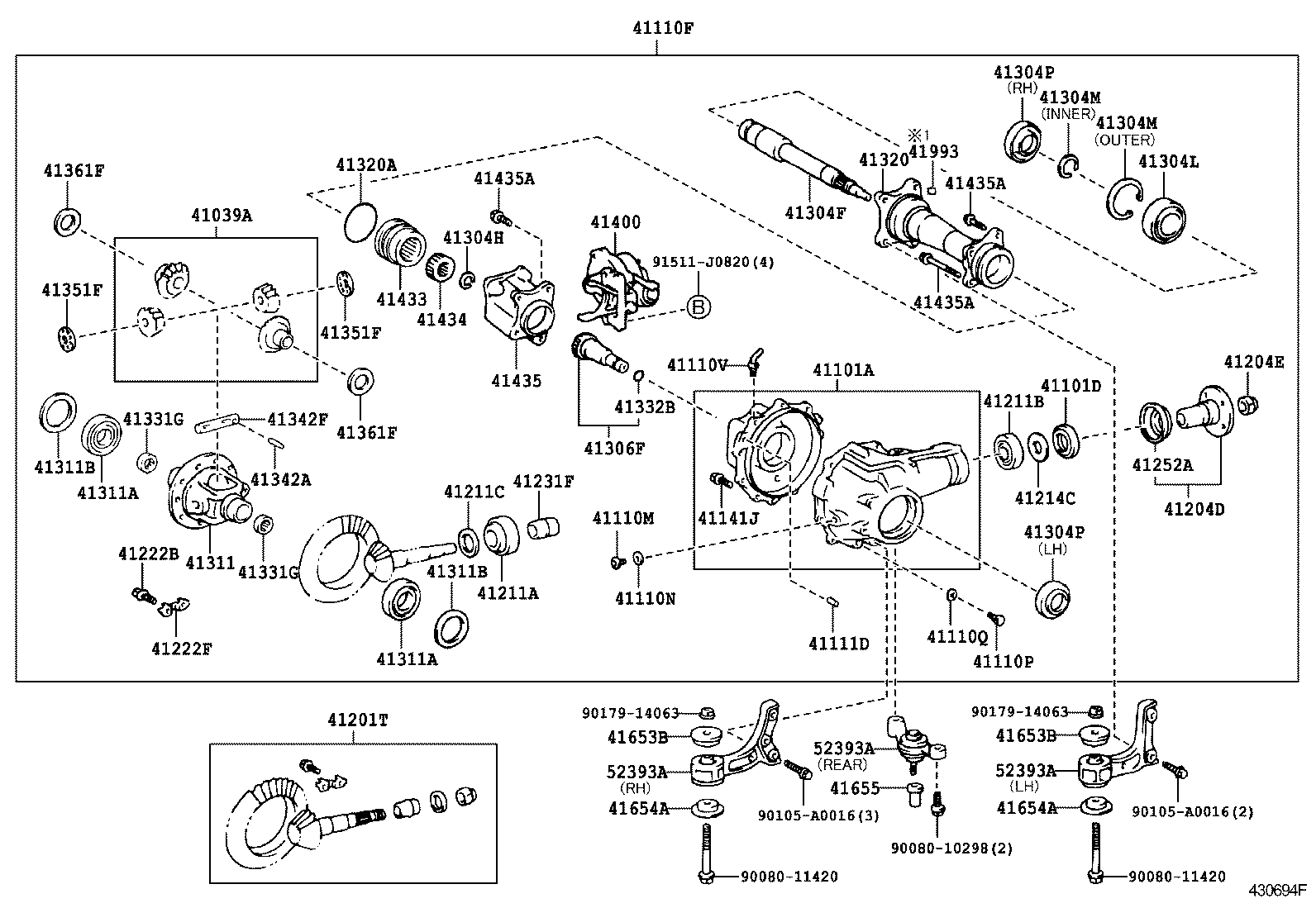 41311-34020 CASE, FRONT DIFFERENTIAL product image
