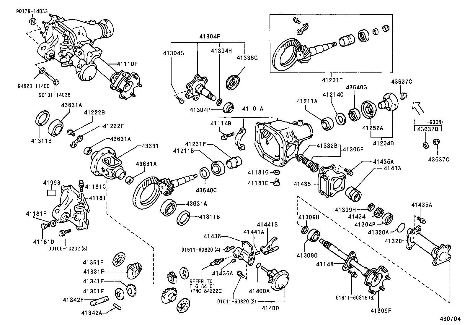 41201-80015 FINAL GEAR KIT, DIFFERENTIAL, FRONT product image