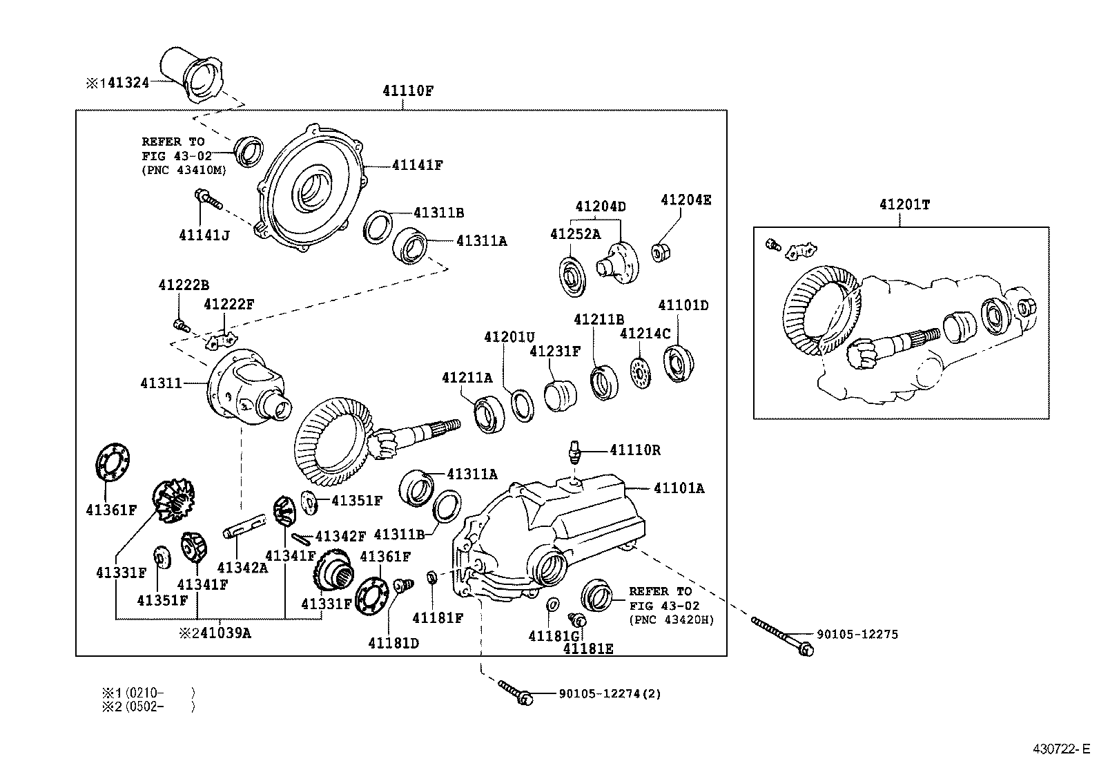 41341-12070 PINION, FRONT DIFFERENTIAL product image