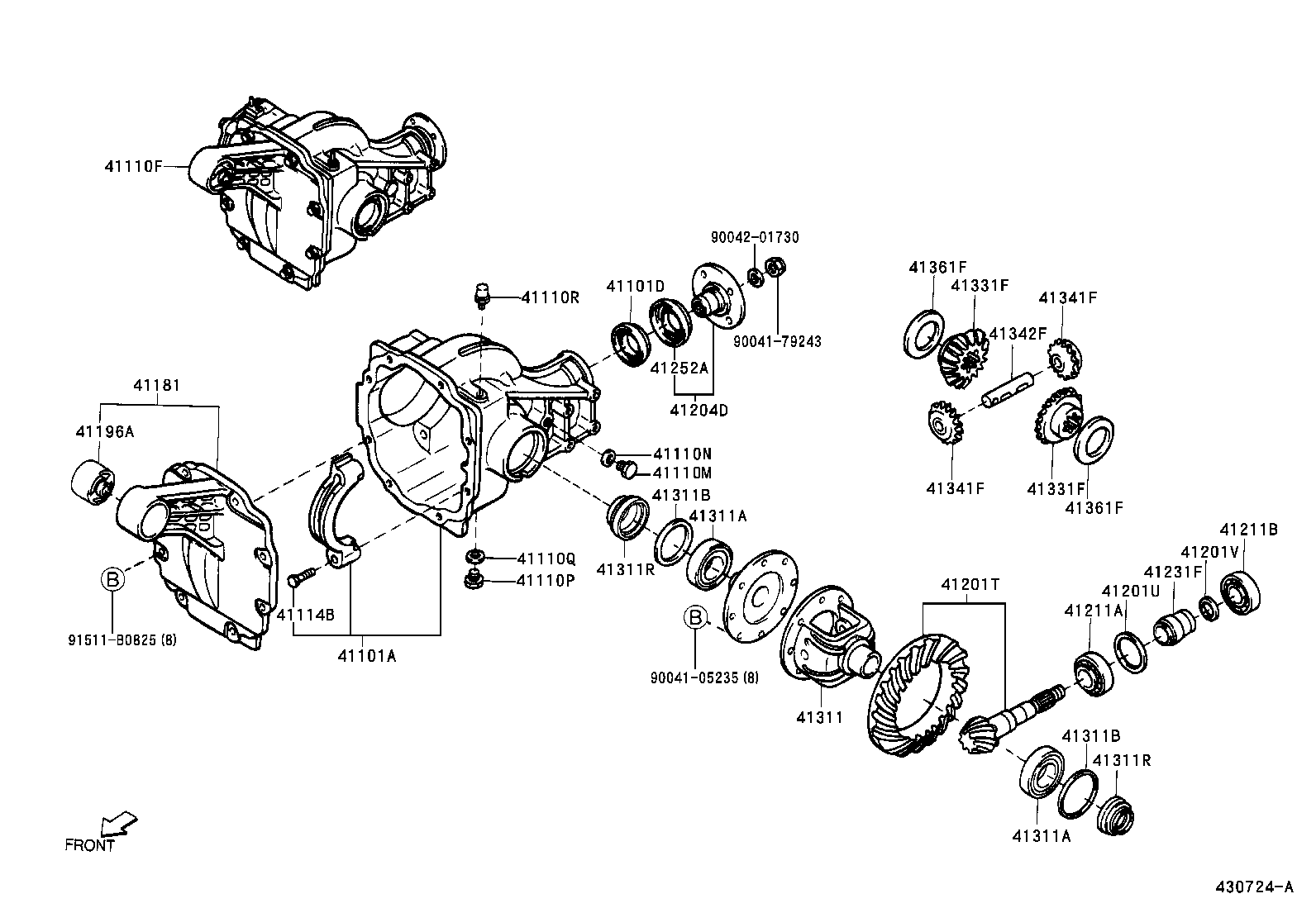 41311-97501 CASE, FRONT DIFFERENTIAL product image