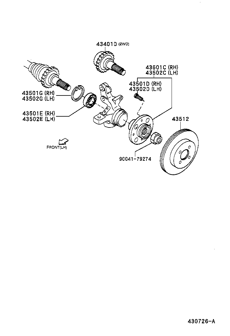 43512-97507 DISC, FRONT product image