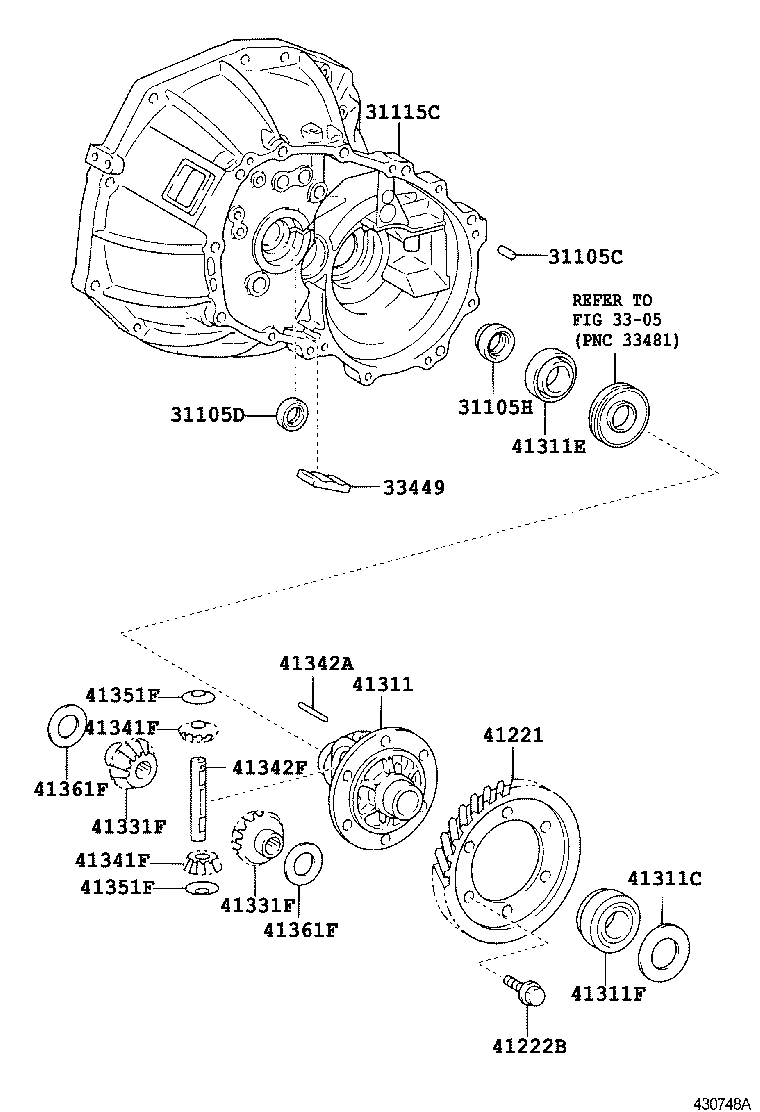 Toyota 90080-36166 BEARING, TAPERED ROLLER (FOR FRONT DIFFERENTIAL CASE REAR)