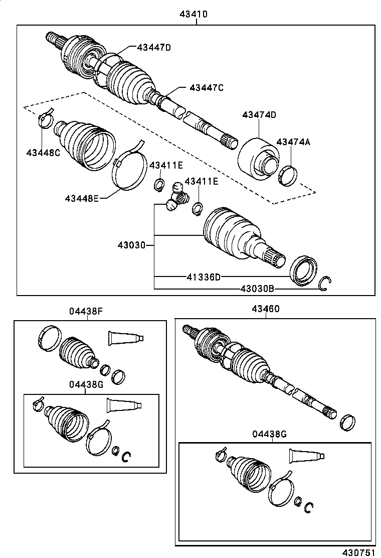 42345-0D040 CLAMP (FOR FRONT AXLE OUTBOARD JOINT BOOT RH) product image