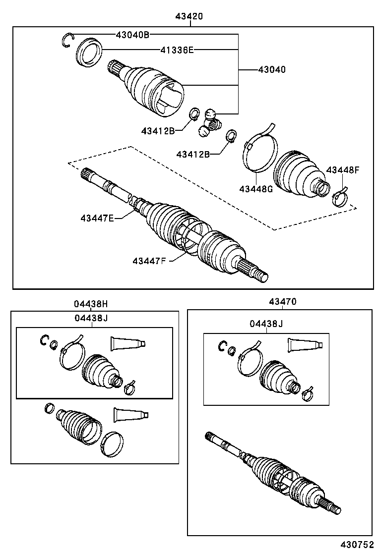 42345-0D040 CLAMP (FOR FRONT AXLE OUTBOARD JOINT BOOT RH) product image