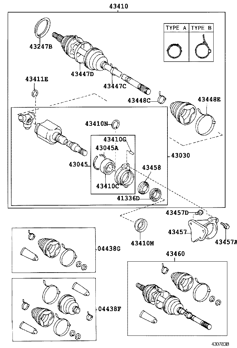 43470-49067 SHAFT ASSY, FRONT DRIVE OUTBOARD JOINT, LH product image