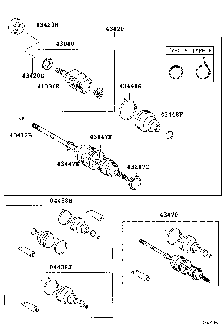 43470-49067 SHAFT ASSY, FRONT DRIVE OUTBOARD JOINT, LH product image