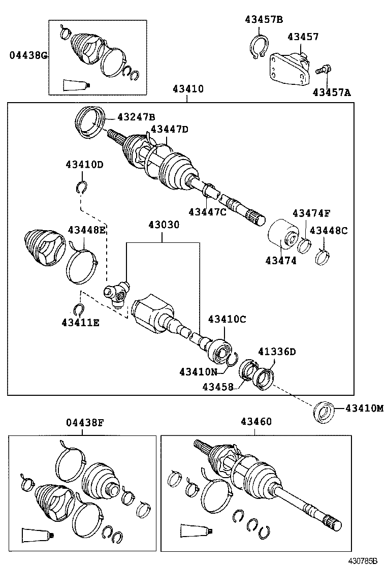 43470-49067 SHAFT ASSY, FRONT DRIVE OUTBOARD JOINT, LH product image