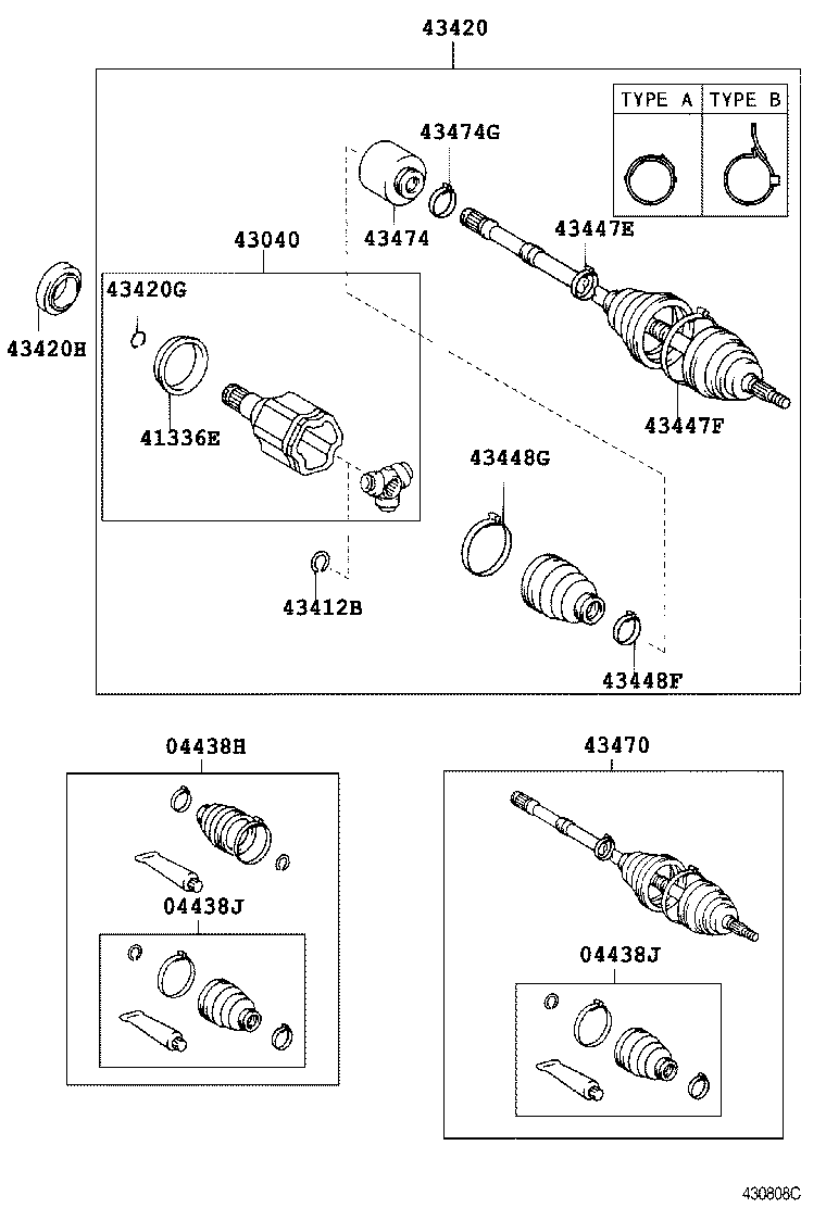 43457-28030 BRACKET, DRIVE SHAFT BEARING product image