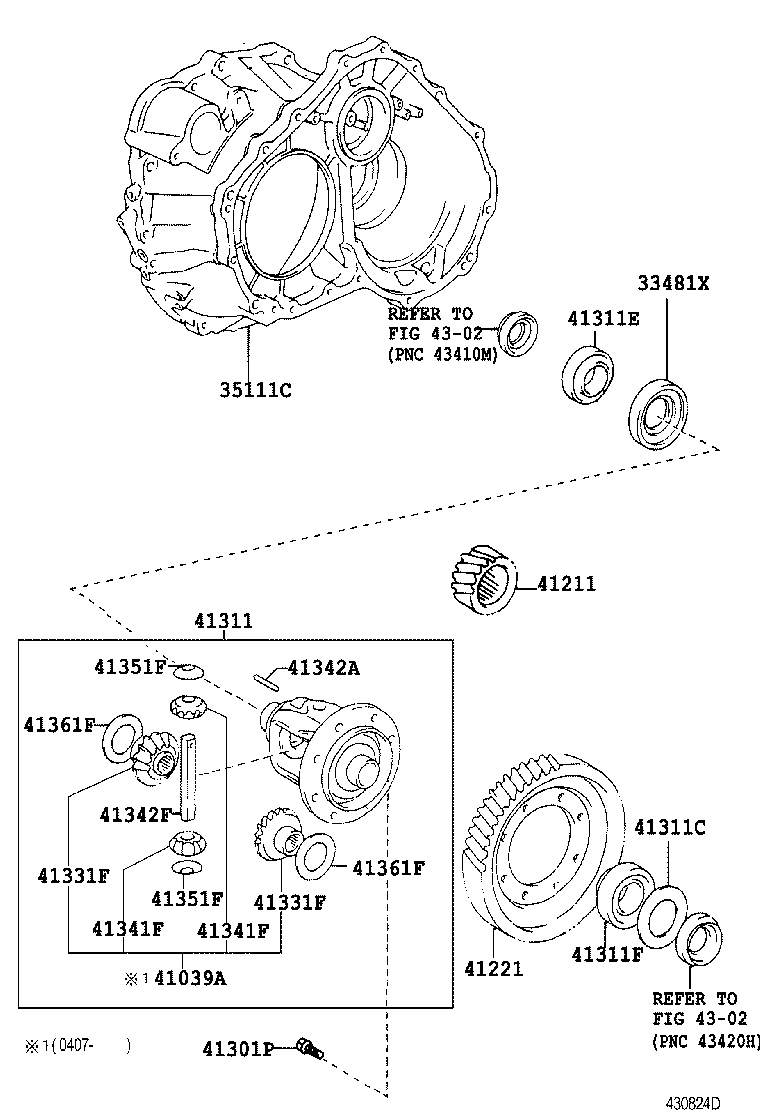41201-33030 FINAL GEAR KIT, DIFFERENTIAL, FRONT product image