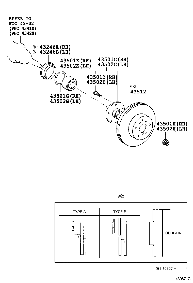 43512-33100 DISC, FRONT product image