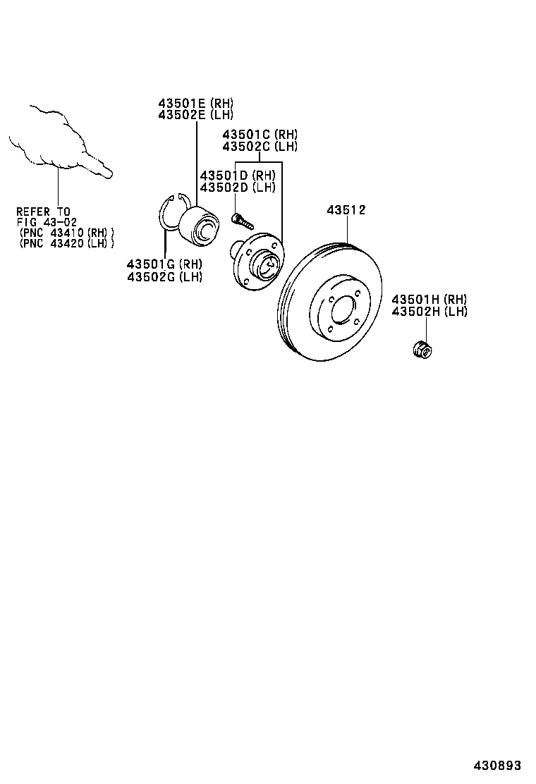 43512-02080 DISC, FRONT product image