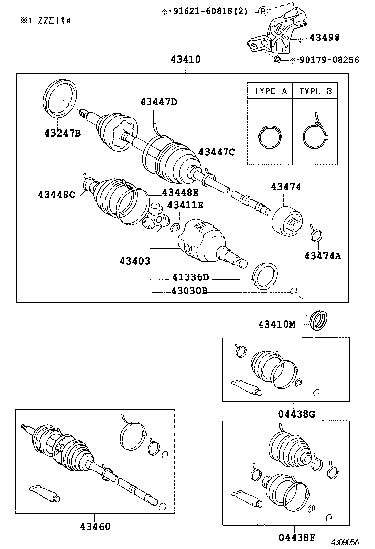 43470-29356 SHAFT ASSY, FRONT DRIVE OUTBOARD JOINT, LH product image