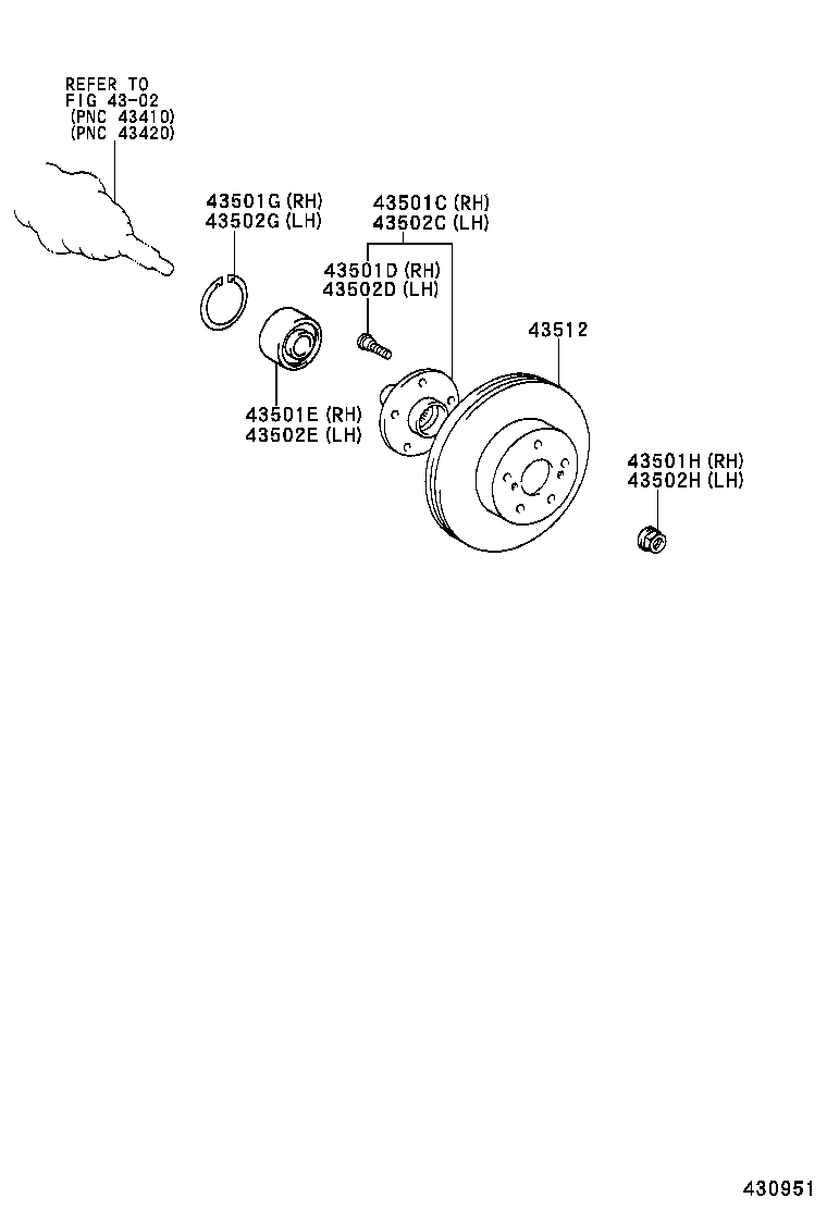 43512-32300 DISC, FRONT product image
