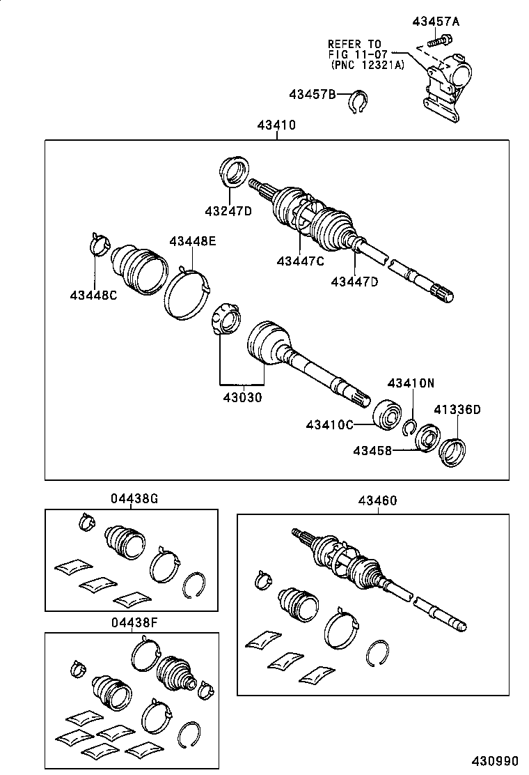 43030-08010 JOINT ASSY, FRONT DRIVE INBOARD, RH product image