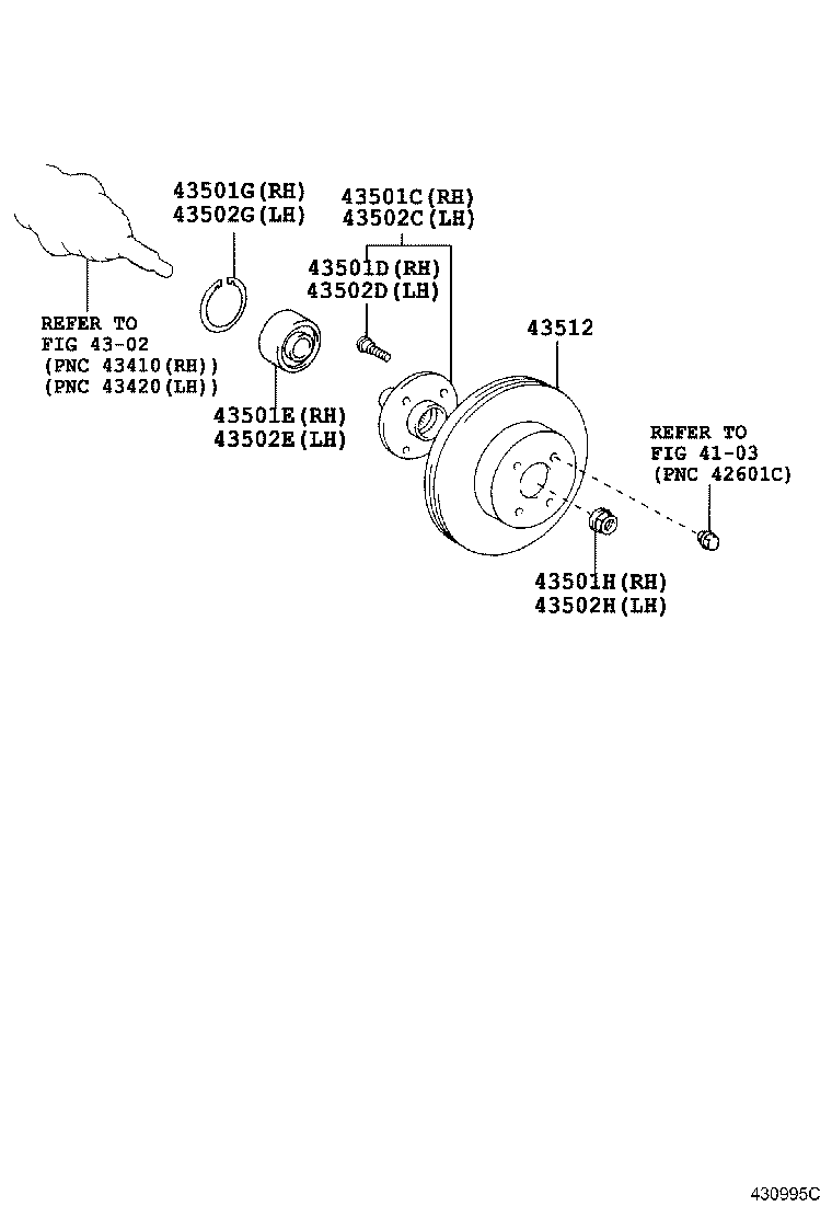 43512-52090 DISC, FRONT product image