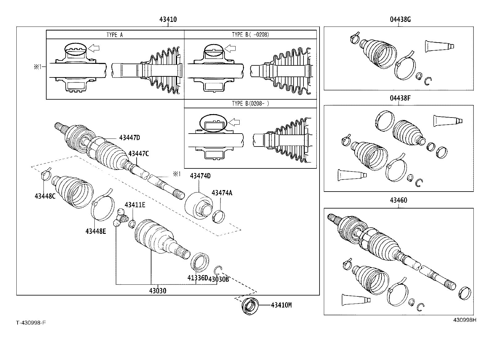 04428-52500 BOOT KIT, FRONT DRIVE SHAFT, IN & OUTBOARD, LH product image